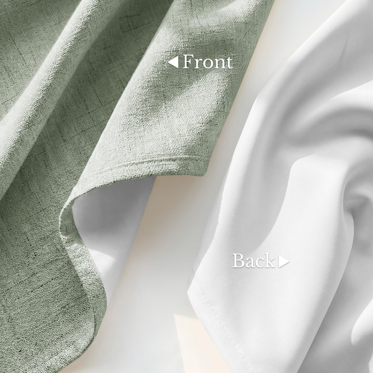 100% Blackout Linen Sliding Door Curtains, Sage Green, 1 Panel B5945