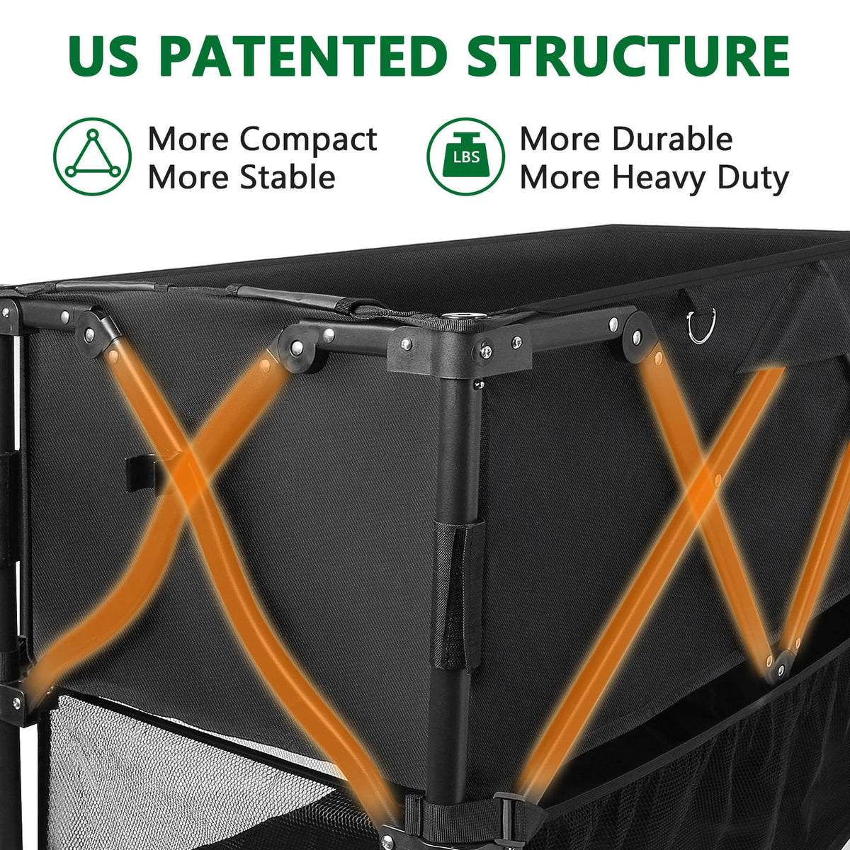 600lb Capacity 400L Collapsible Wagon M351987