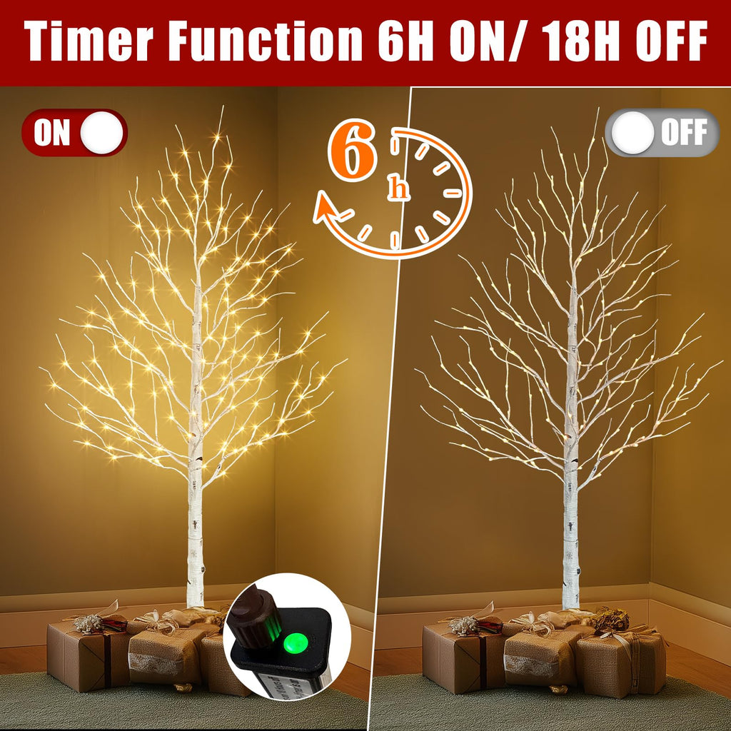 6ft Prelit White Christmas Trees 2Pack Q37964