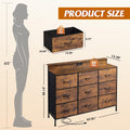 Rustic Brown 2-Pack Dresser TV Stand Q128