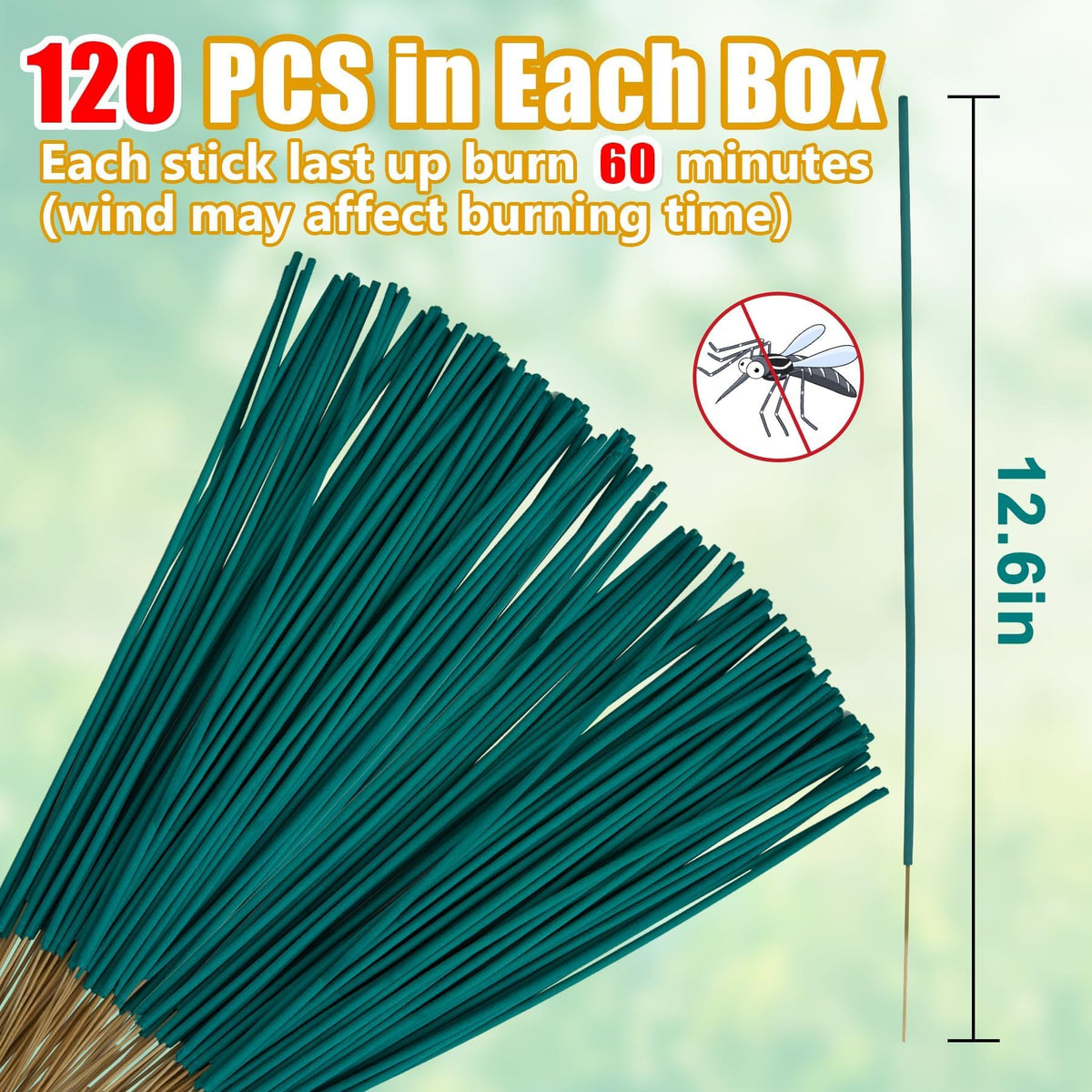 120 Pcs Citronella Oil Incense Sticks V968170