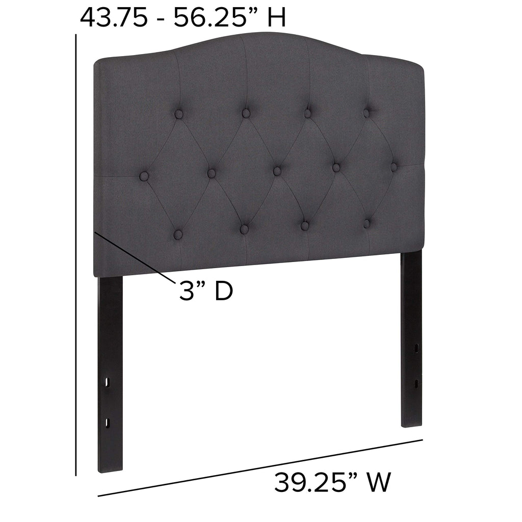 Twin Tufted Fabric Headboard L517