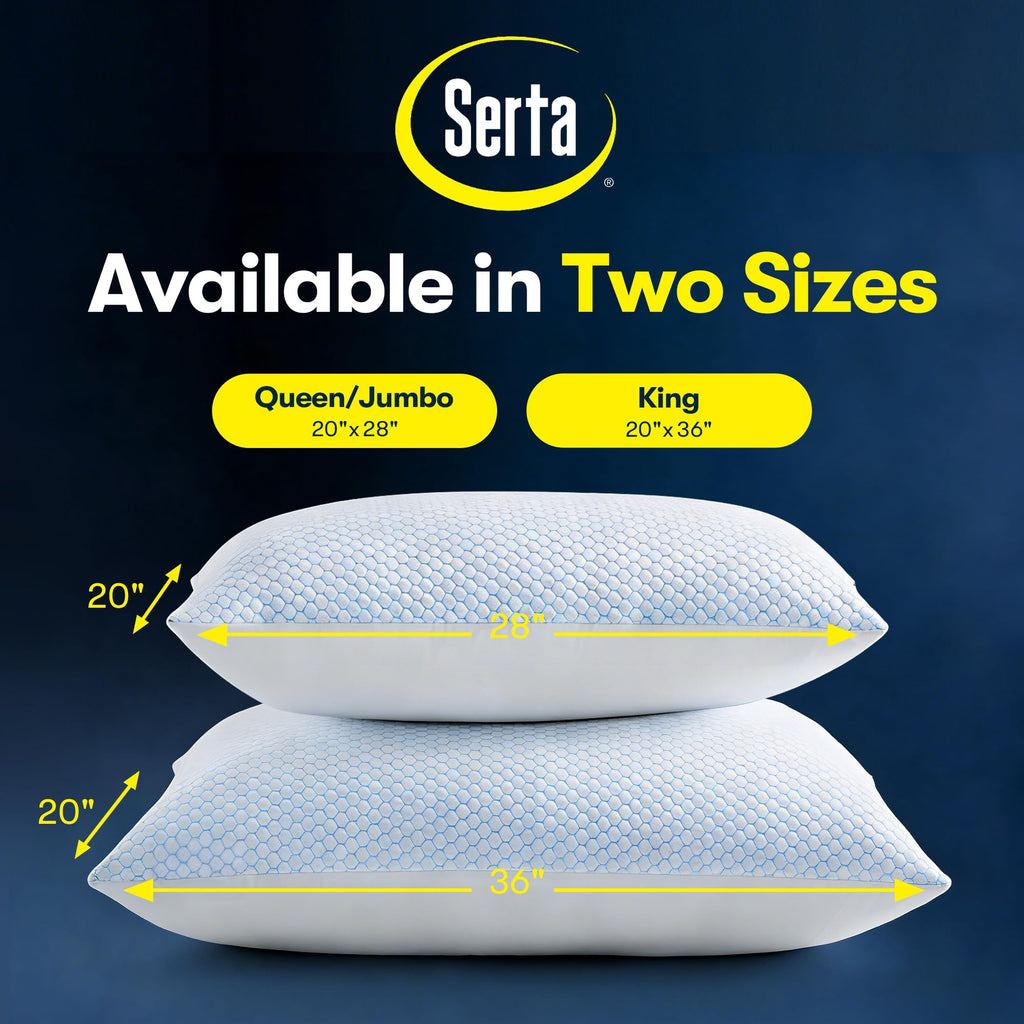 King Size Set of 2 Cooling Bed Pillows E30536