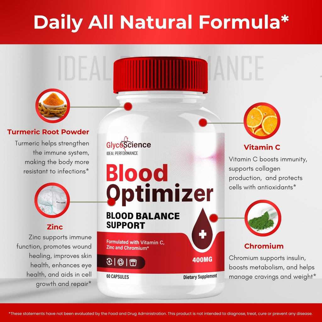 Blood Optimizer Capsules Supplement Pills 2 Pack B345