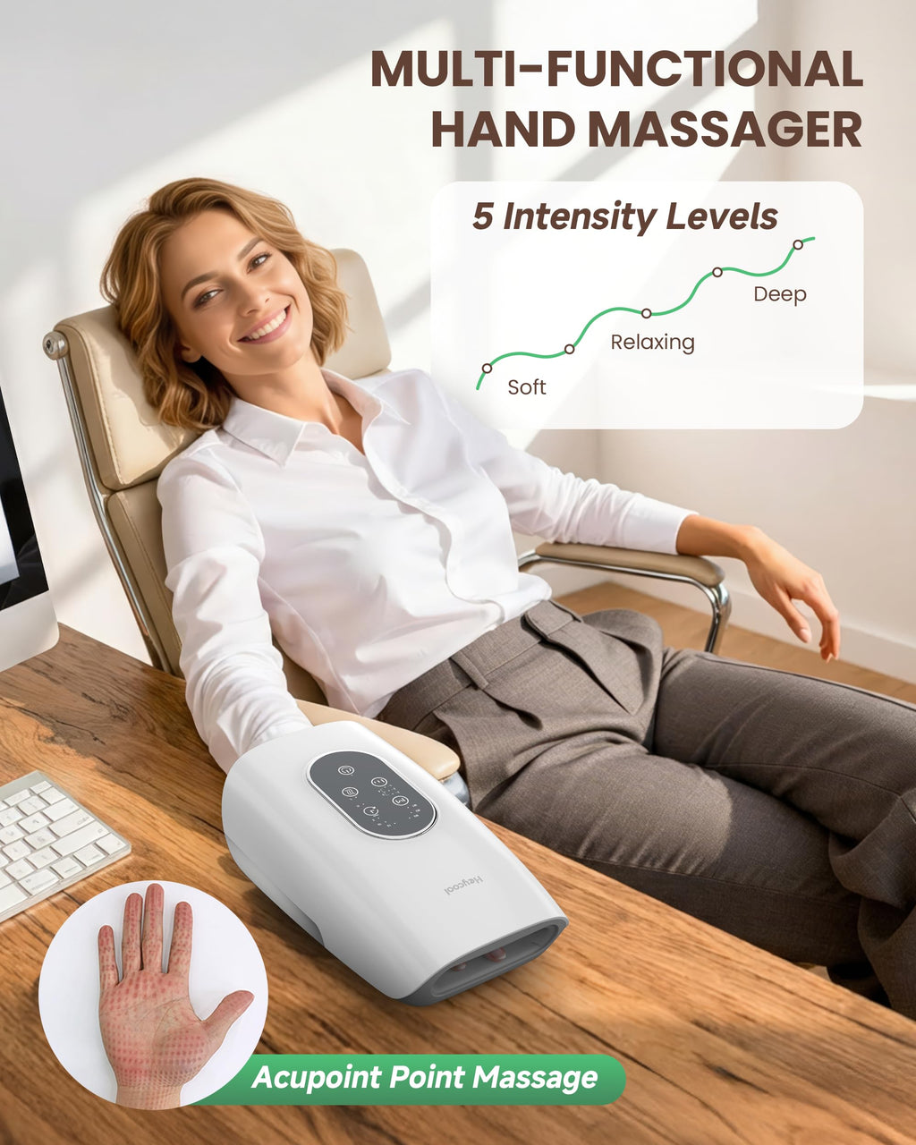 Cordless Hand Massager with Heat Compression O459872