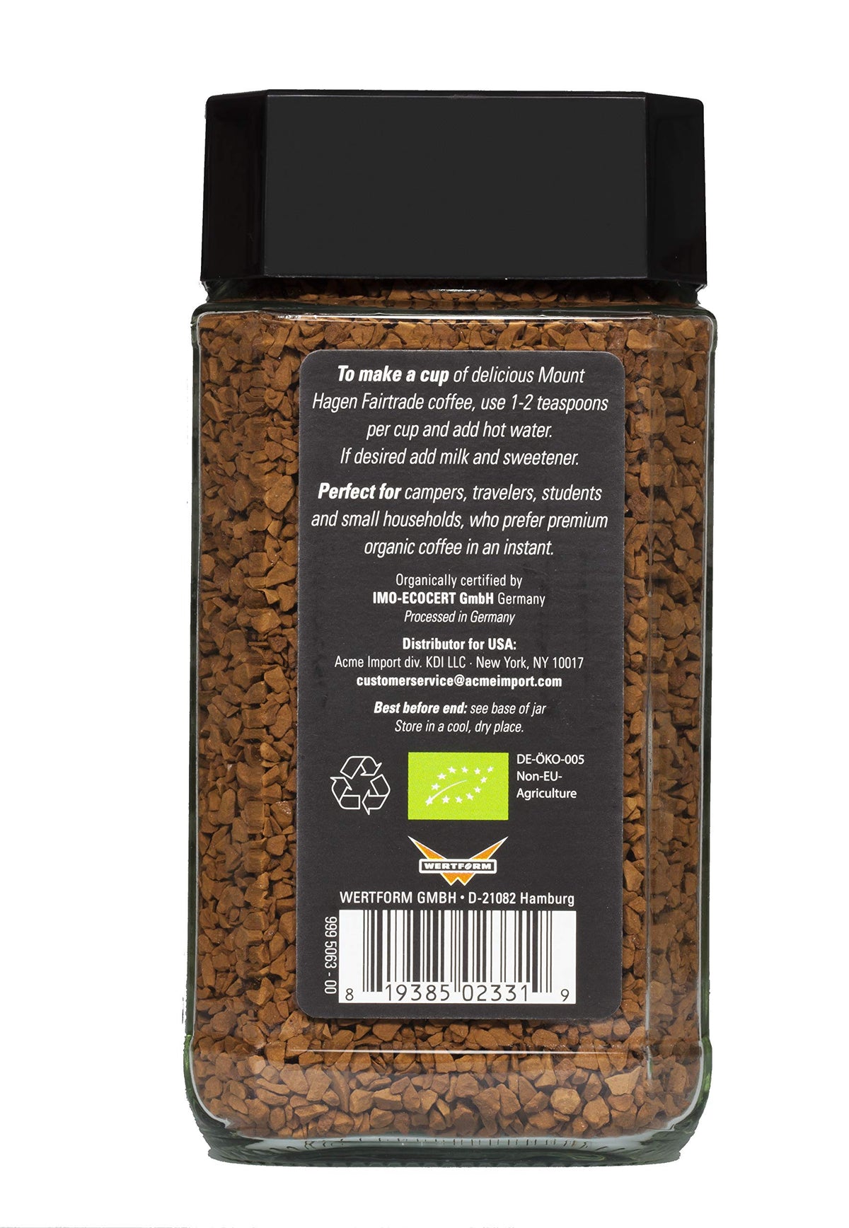 Organic Freeze-Dried Instant Coffee 3.53oz Jar U563854
