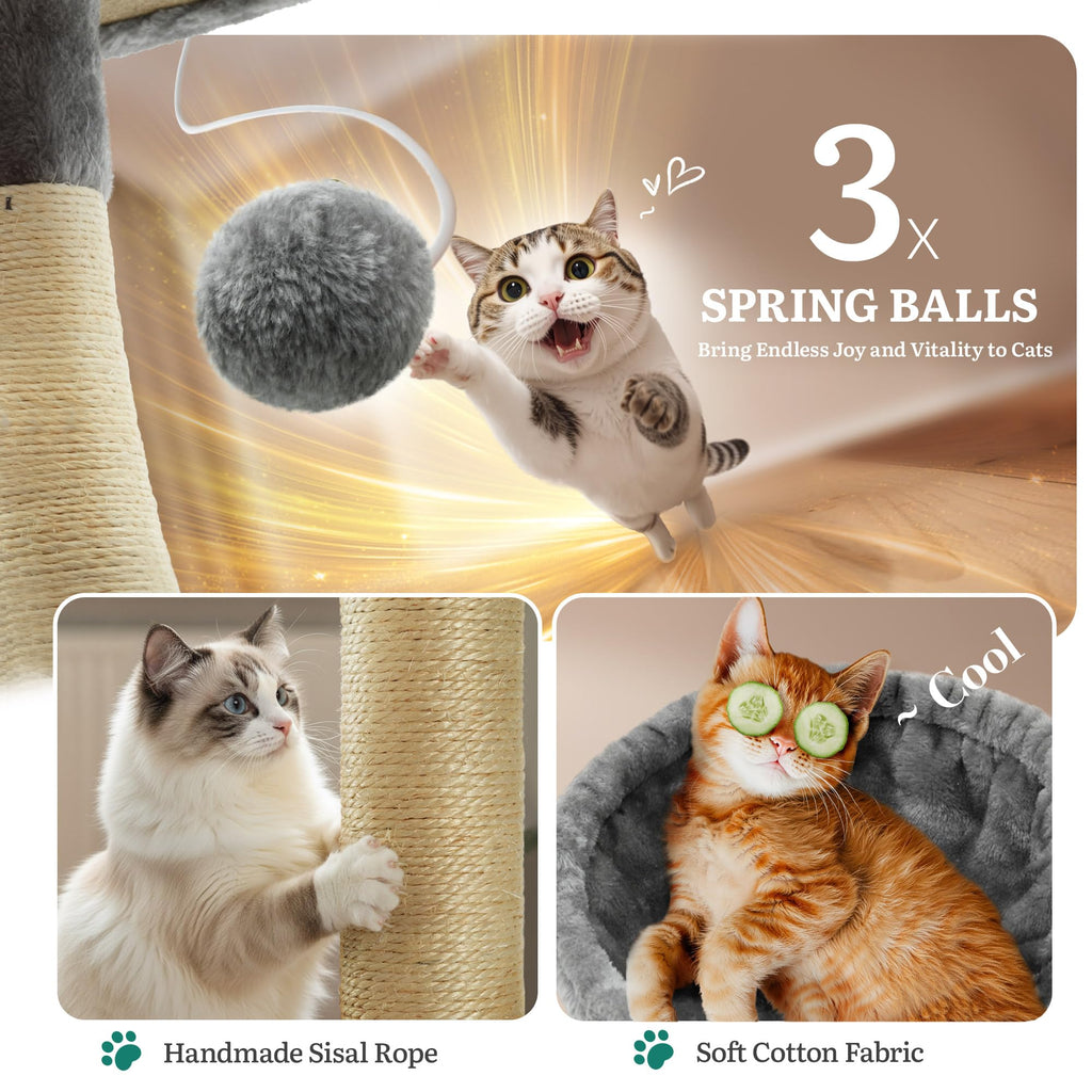 75-Inch Tall Multi-Level Cat Tree G7029