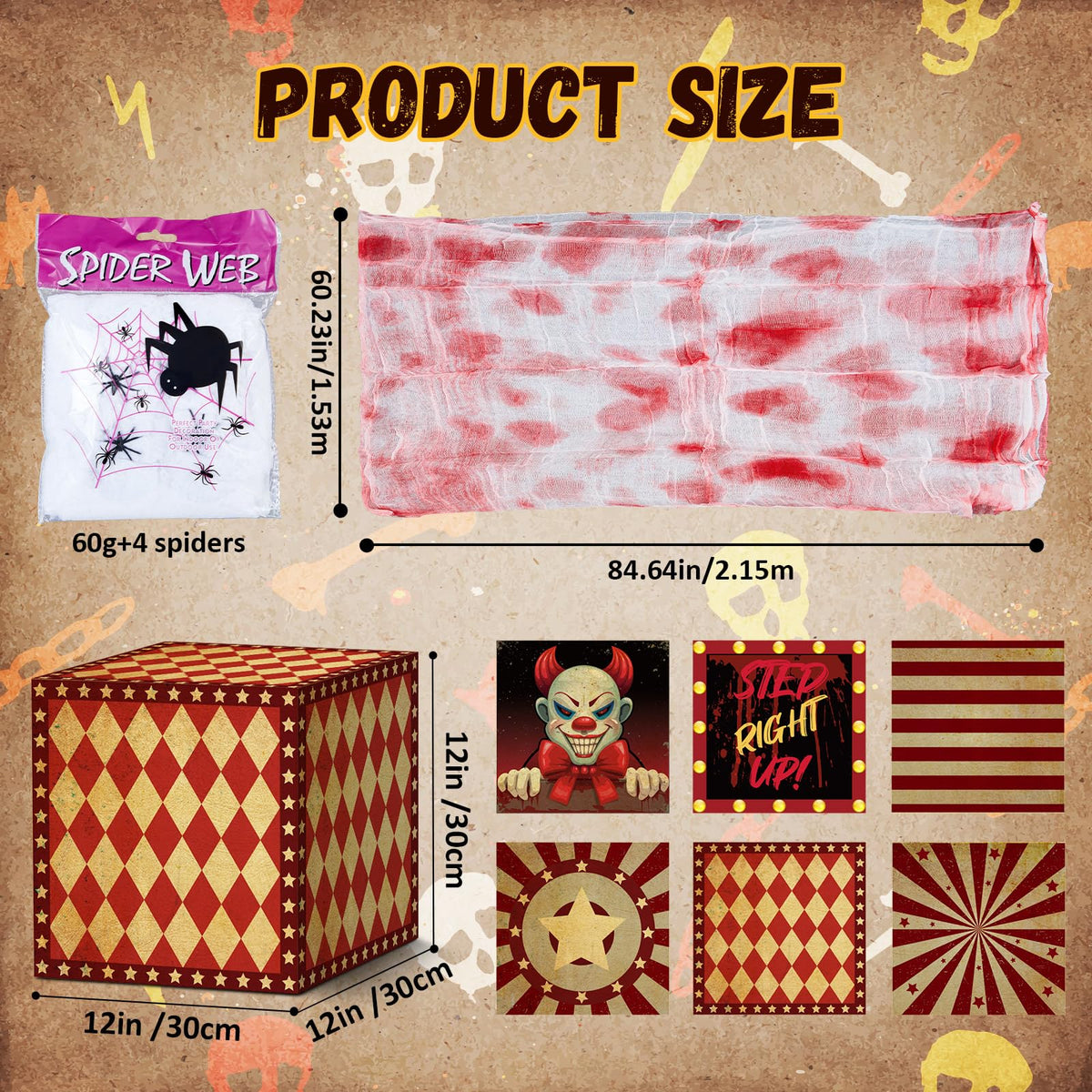 8 Pcs Halloween Clown Box Z75581