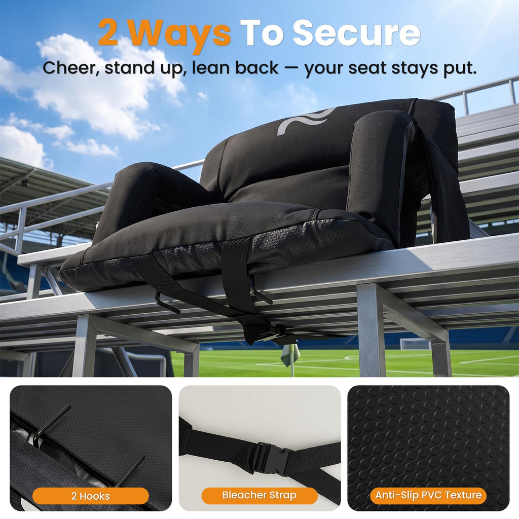 25in 2Pack Extra Thick Stadium Seat with Back Support I648595