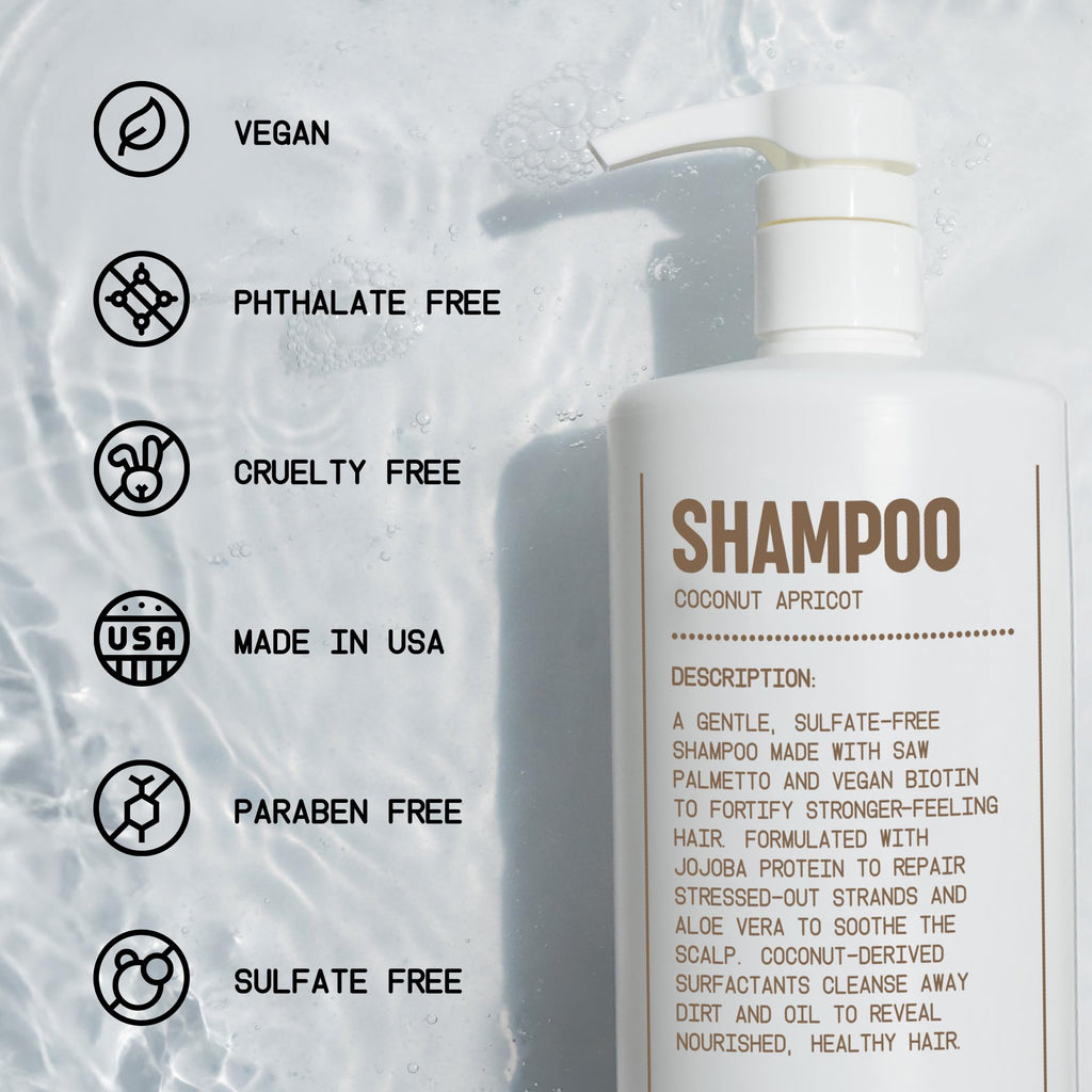 Shampoo and Conditioner Bundle Coconut Apricot 32 oz Z8131