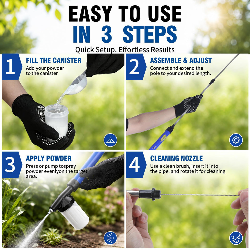 Diatomaceous Earth Powder Duster with Storage Bag N917