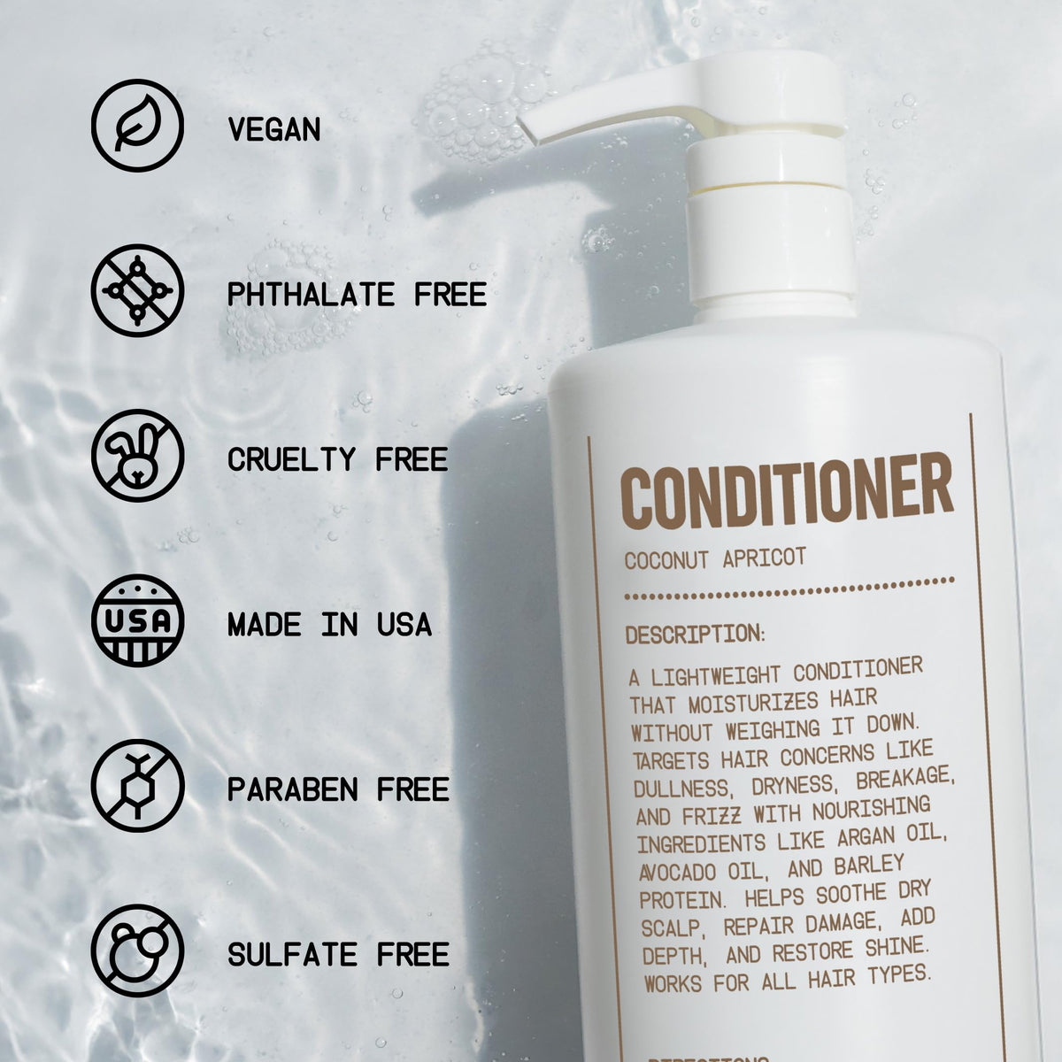Shampoo and Conditioner Bundle Coconut Apricot 32 oz Z8131