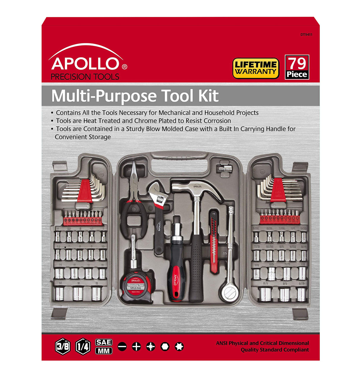 79 Piece SAE and Metric Tool Set I948958