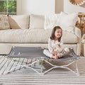 Portable Toddler Cot, Foldable Lightweight Travel Bed, Gray T2106